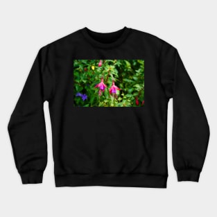 Fuchsia Flowers Closeup Crewneck Sweatshirt